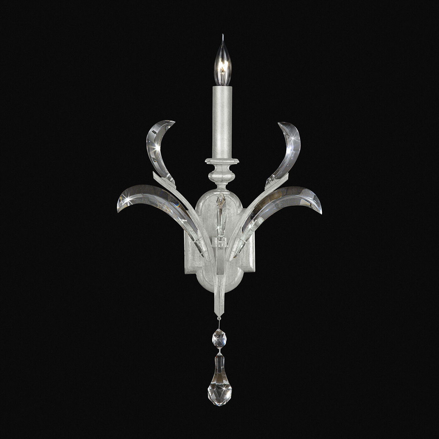 Beveled Arcs 1 Light 14 inch Silver Sconce Wall Light