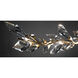 Foret 7 Light 64 inch Gold Linear Pendant Ceiling Light