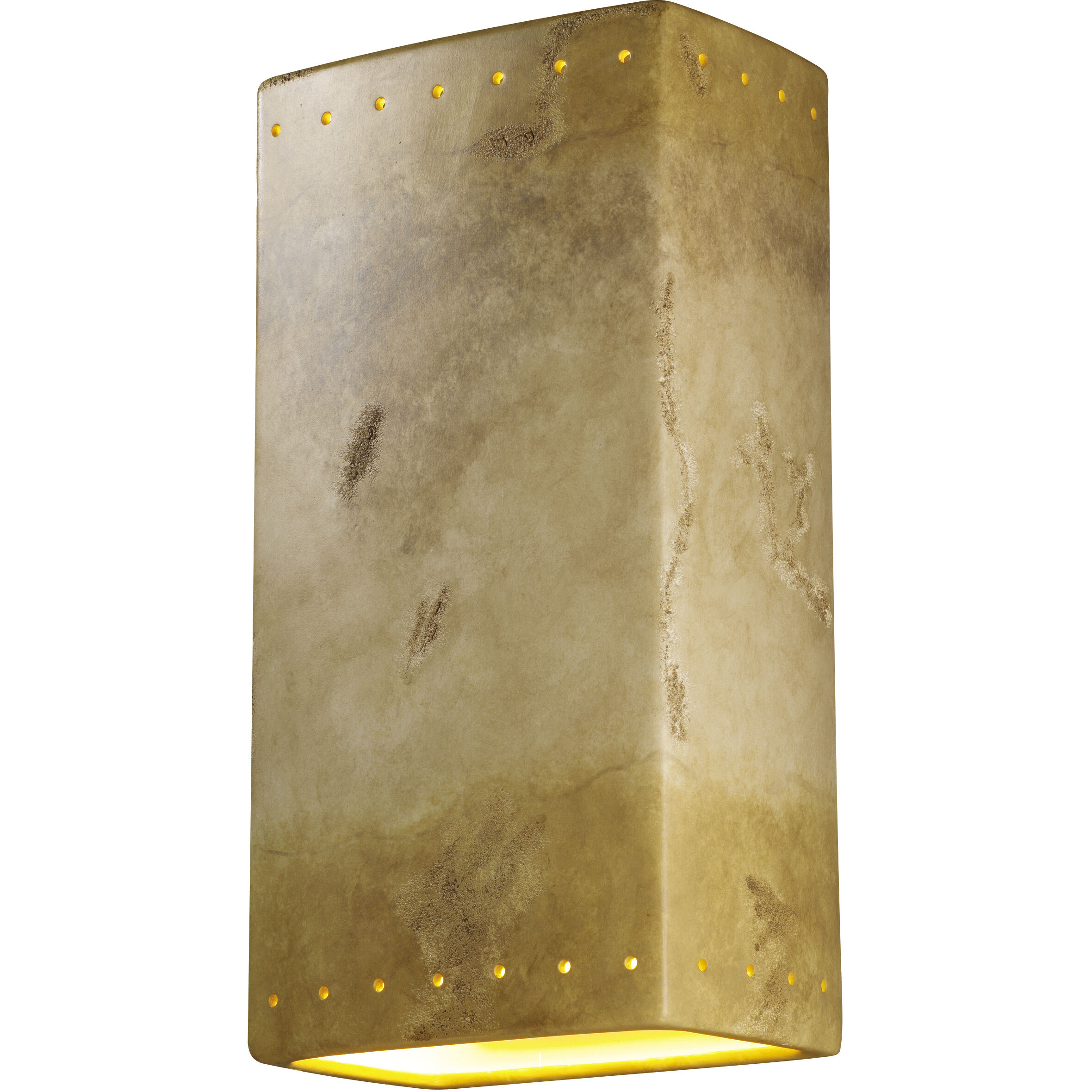 Ambiance Rectangle LED 11 inch Hammered Pewter Wall Sconce Wall Light, Really Big