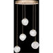 Nest 5 Light 27.5 inch Gold Pendant Ceiling Light in Clear Studio Glass