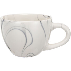 Artist Fare White/Gray Cup and Saucer