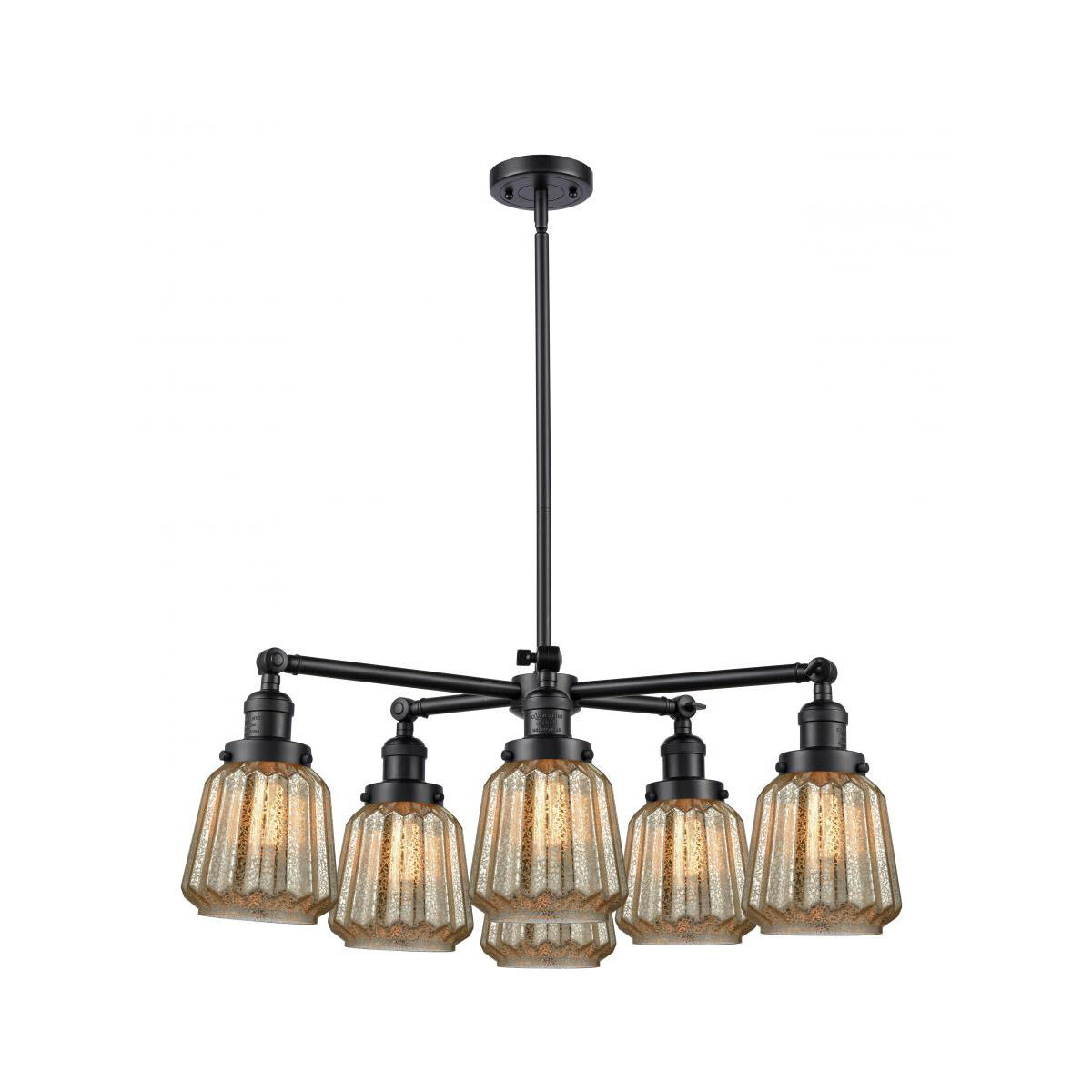 Franklin Restoration Chatham 6 Light 30 inch Antique Brass Chandelier Ceiling Light in Incandescent, Mercury Glass, Franklin Restoration