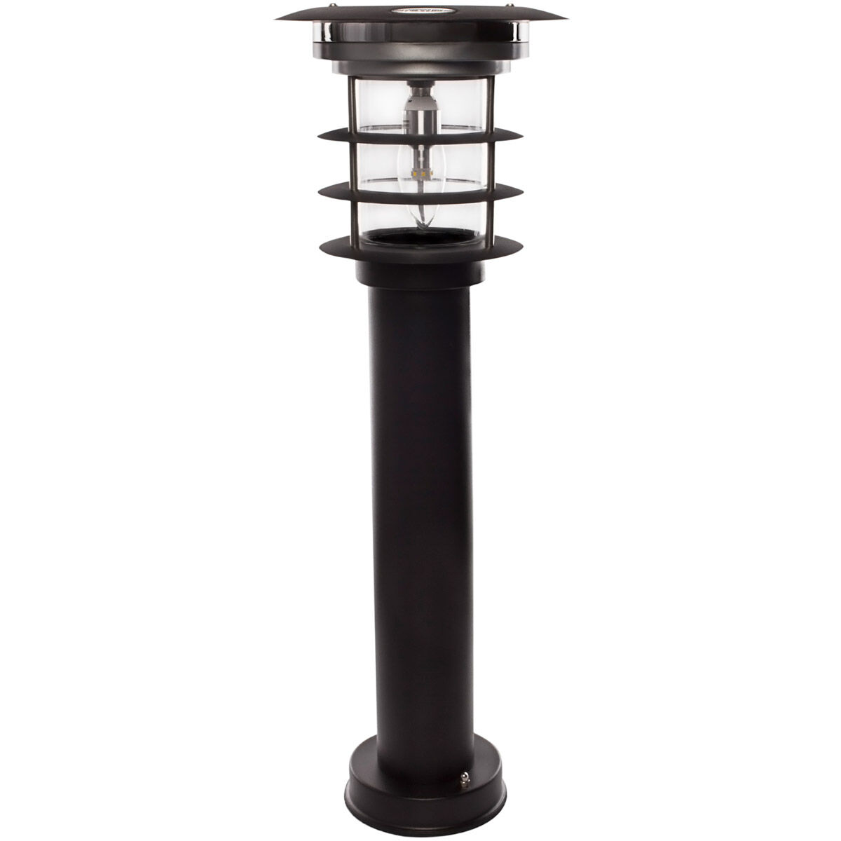 Stainless Steel Bollard 13.00 watt Black Path Light, Solar