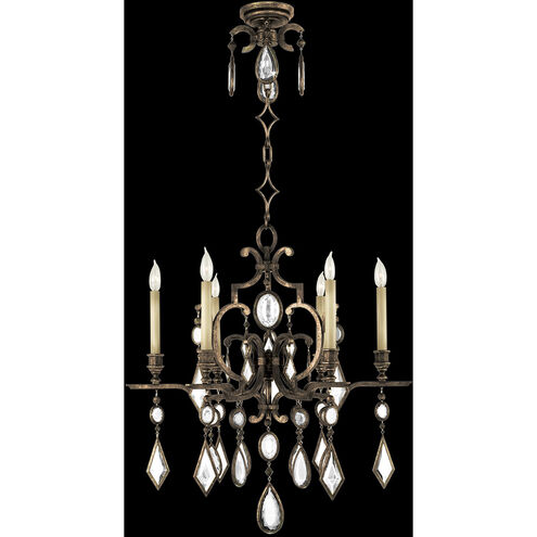 Encased Gems 6 Light 29 inch Bronze Chandelier Ceiling Light in Clear Crystal