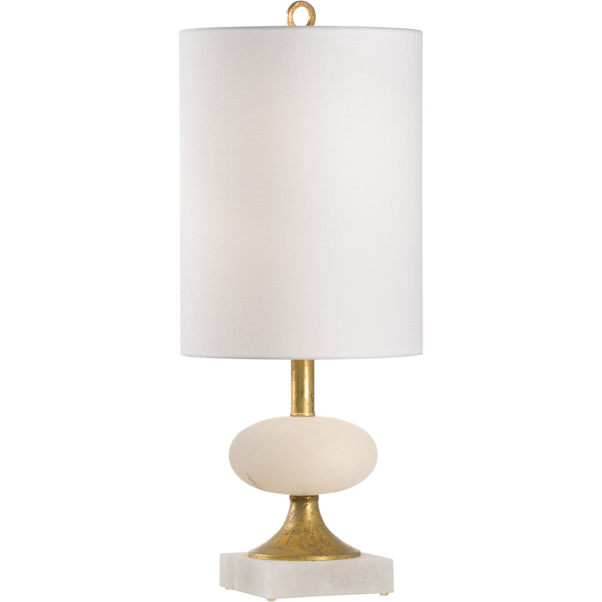 Bradshaw Orrell 31 inch 100.00 watt Natural White/Antique Gold Leaf Table Lamp Portable Light