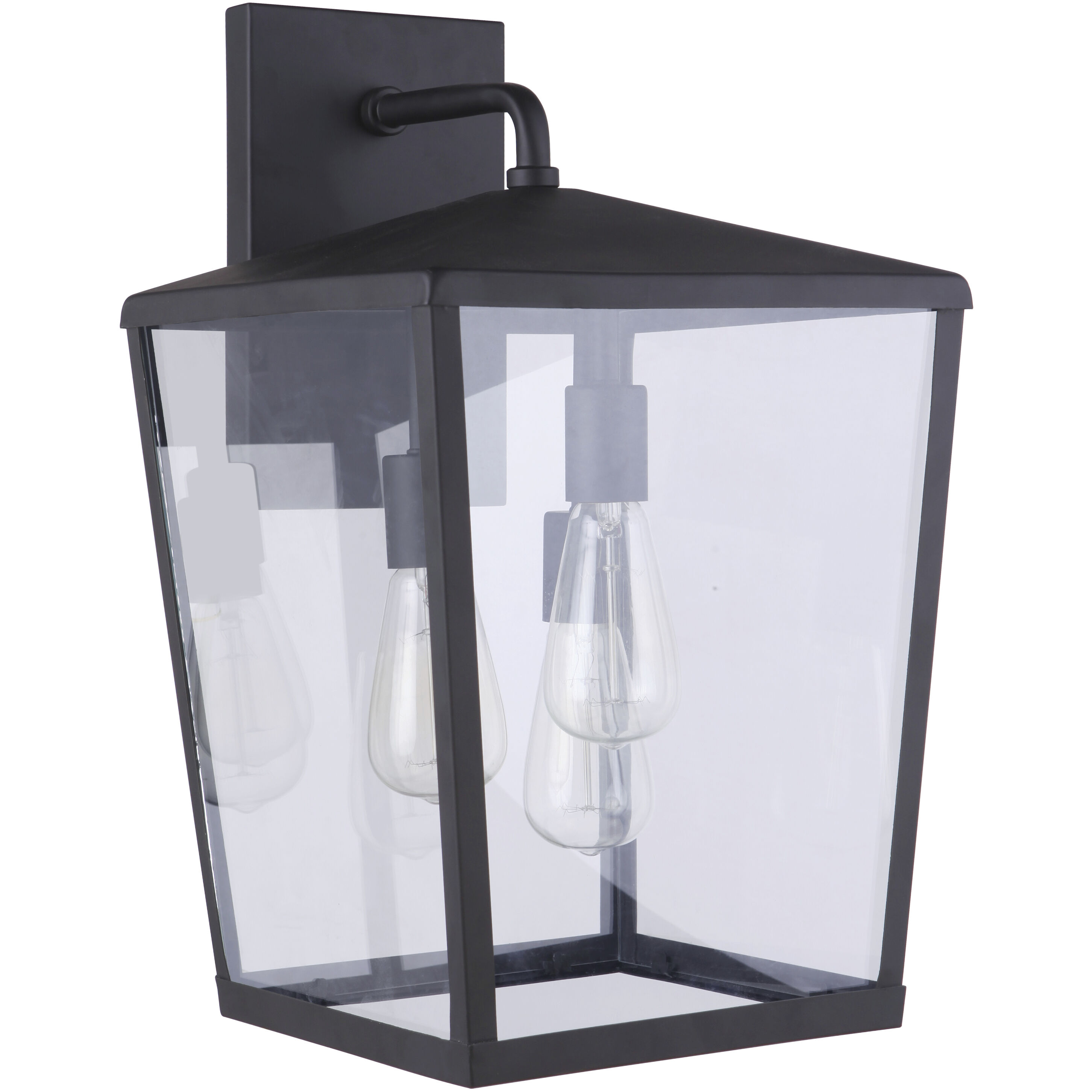 Olsen 3 Light 19 inch Midnight Outdoor Wall Lantern