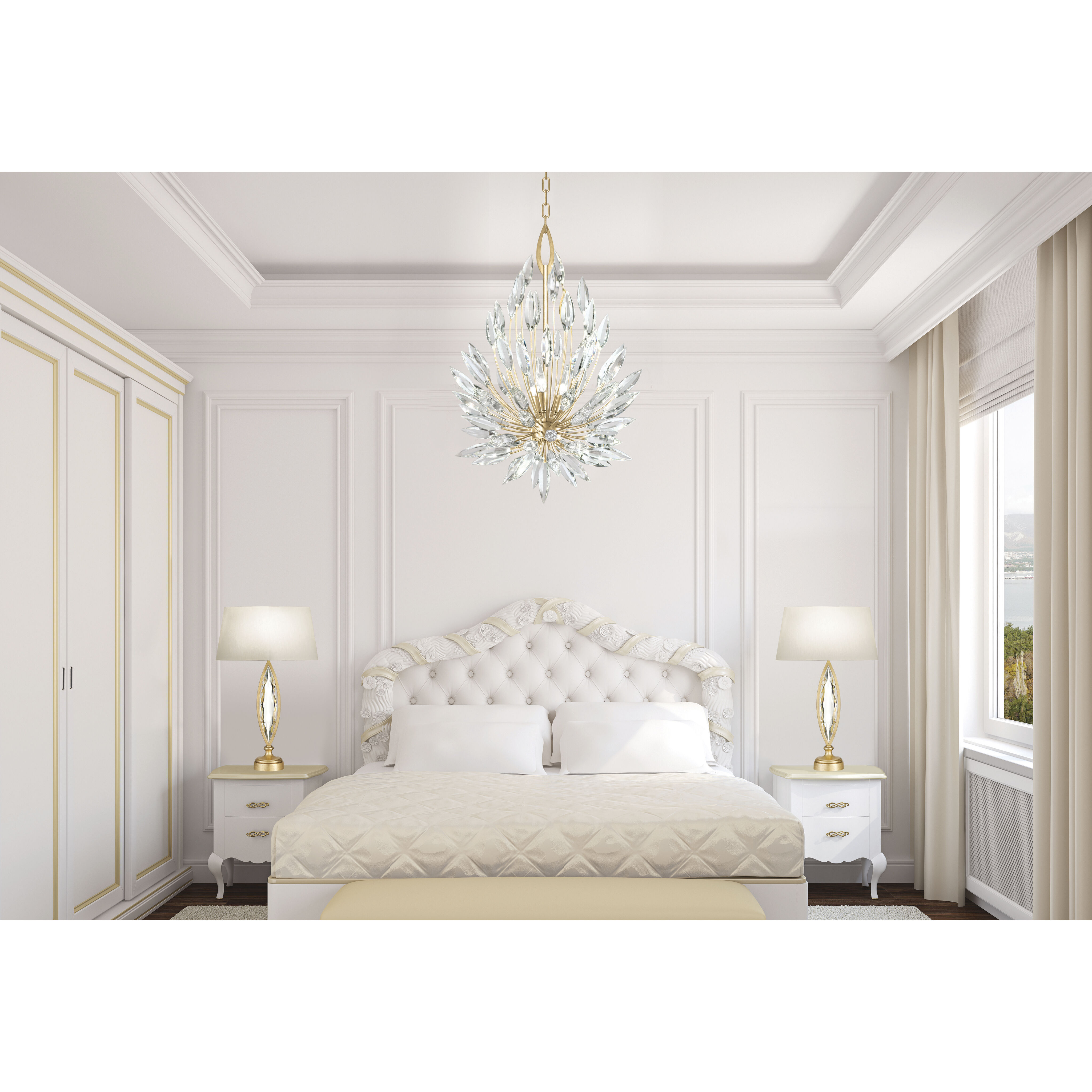 Lily Buds Pendant Ceiling Light in Silver