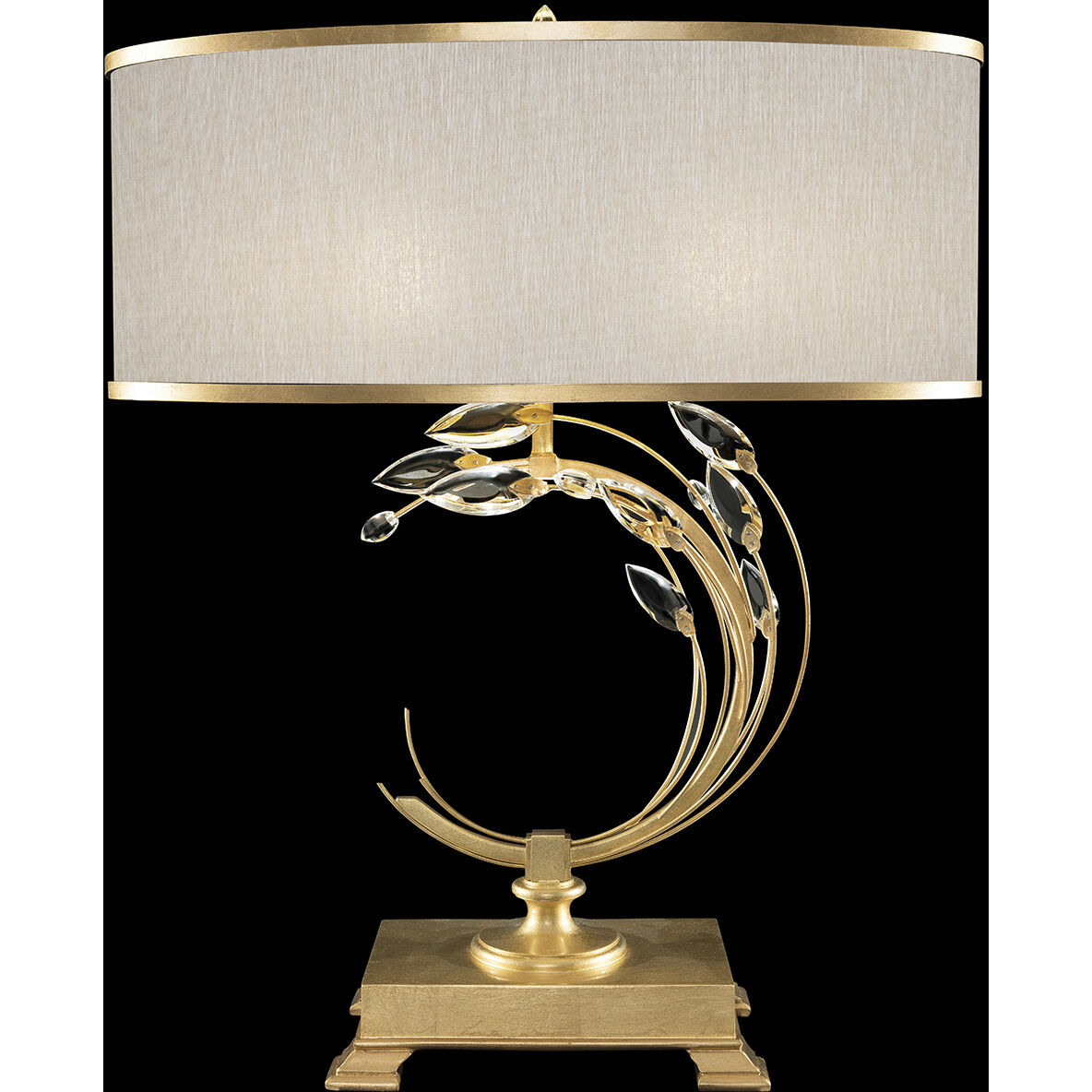 Crystal Laurel 31 inch 150 watt Gold Table Lamp Portable Light