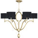 Allegretto 6 Light 39 inch Gold Chandelier Ceiling Light