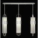 Bond LED 48 inch Silver Linear Pendant Ceiling Light in Bahama Sand Studio Glass