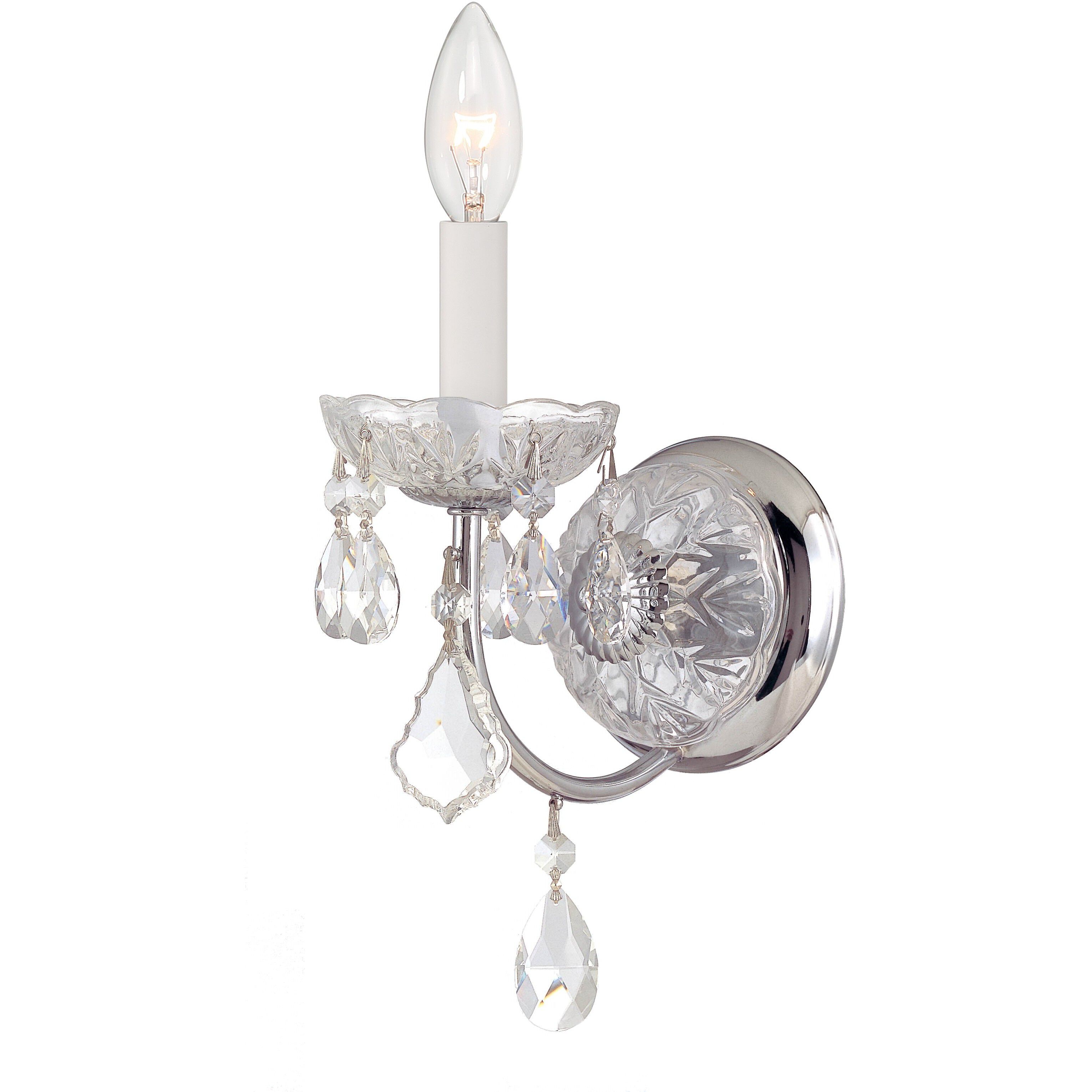 Imperial Sconce Wall Light in Clear Swarovski Strass