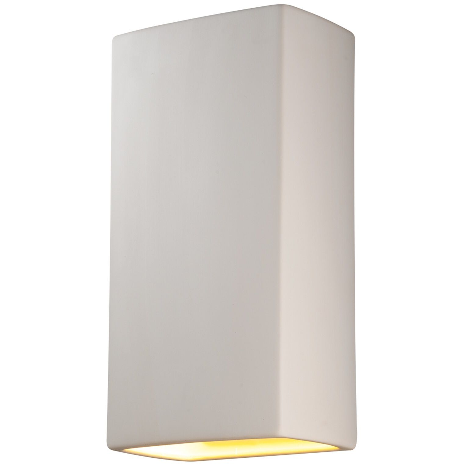 Ambiance Rectangle LED 11 inch White Crackle Wall Sconce Wall Light, Really Big
