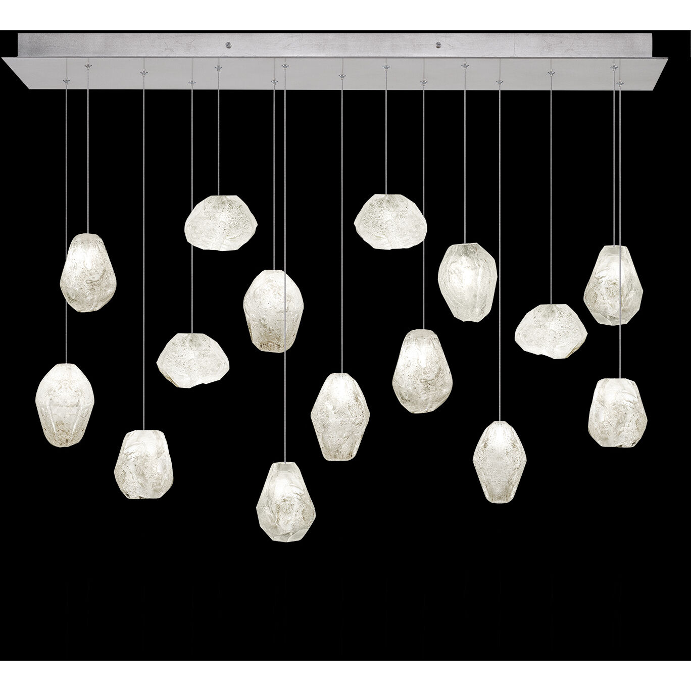 Natural Inspirations 15 Light 48 inch Silver Pendant Ceiling Light