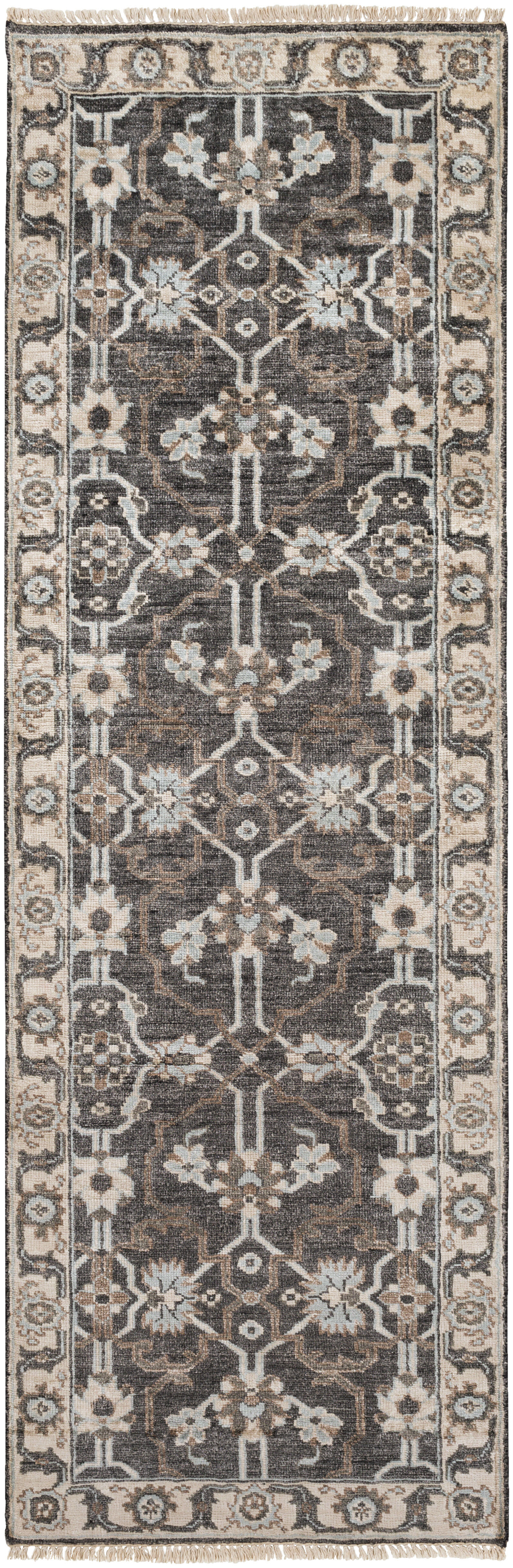 Farrar 144 X 36 inch Black Rug, Runner