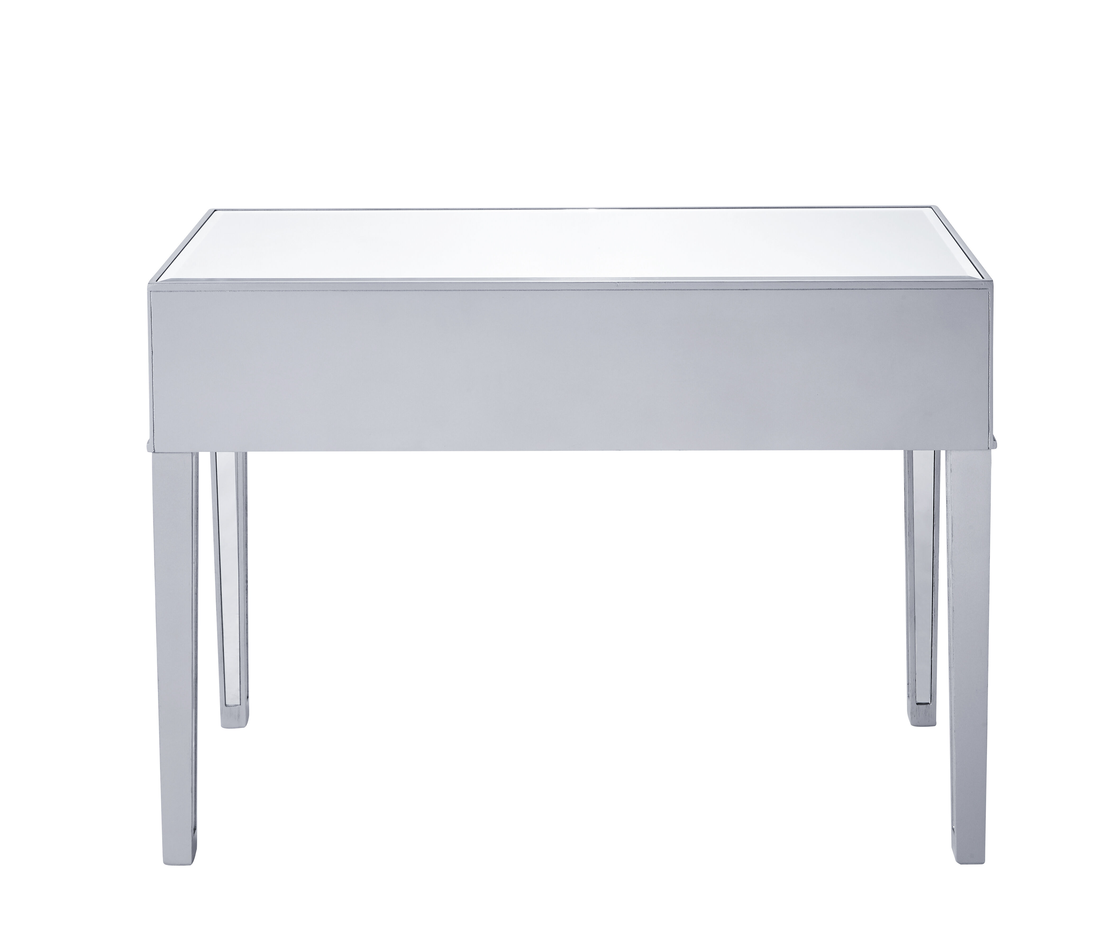 Reflexion 42 inch Antique Hand Painted Silver Desk