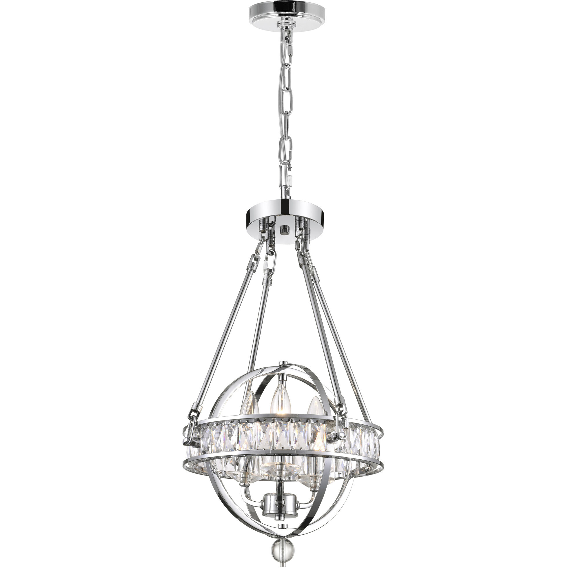 Arkansas 3 Light 12 inch Chrome Mini Chandelier Ceiling Light
