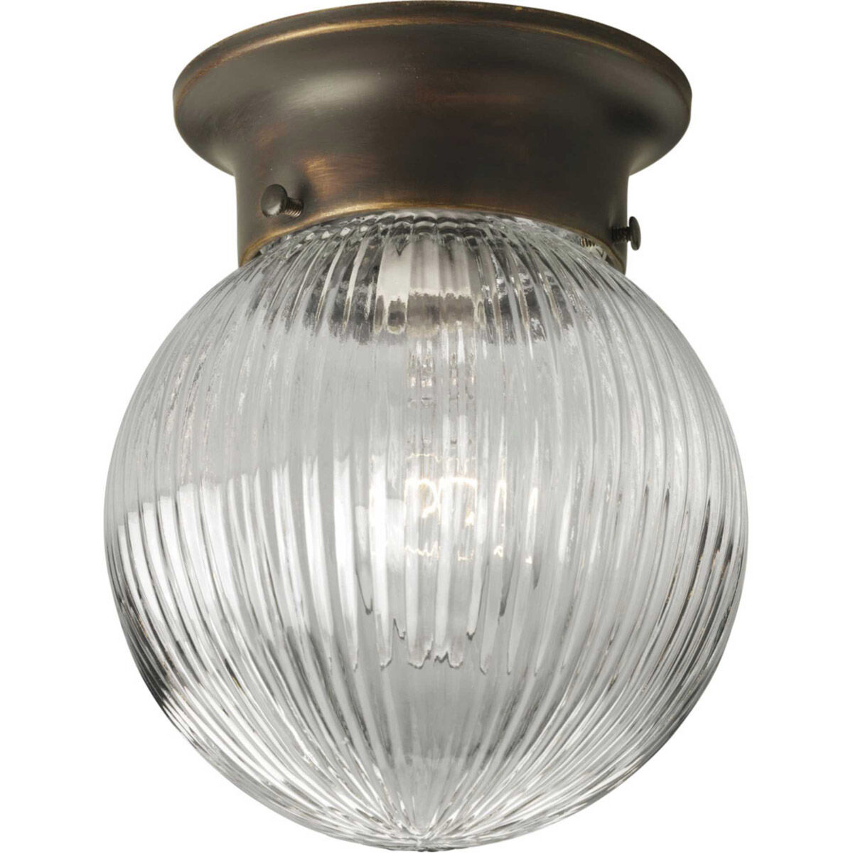 Ginger 1 Light 6.38 inch Antique Bronze Flush Mount Ceiling Light