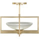 Delphi LED 18 inch Gold Semi-Flush Mount Ceiling Light