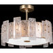 Lunea 3 Light 22 inch Gold Semi-Flush Mount Ceiling Light