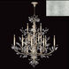 Crystal Laurel 20 Light 57 inch Silver Chandelier Ceiling Light in Silver Leaf