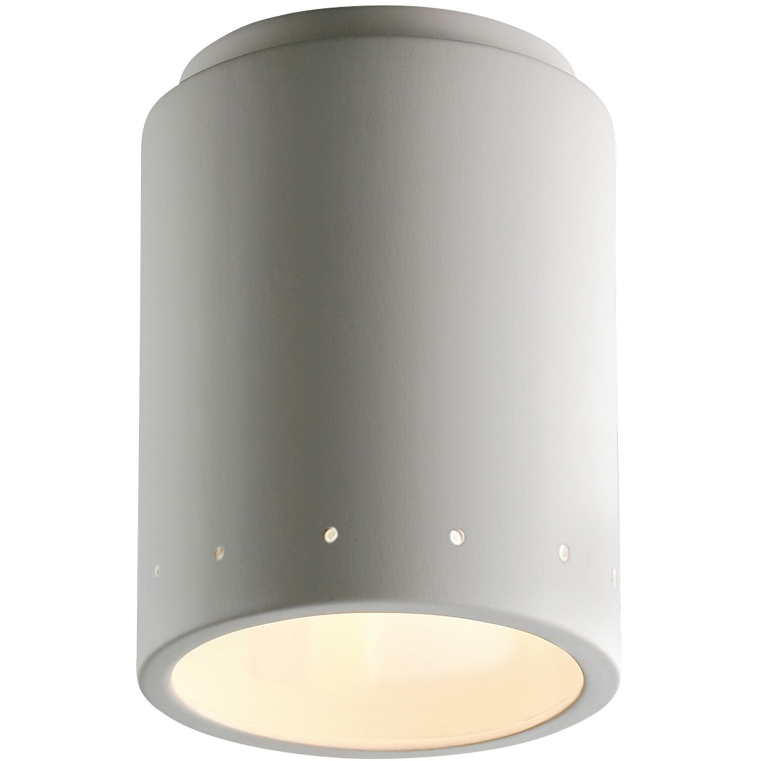 Radiance Cylinder LED 6.5 inch Celadon Green Crackle Outdoor Flush-Mount