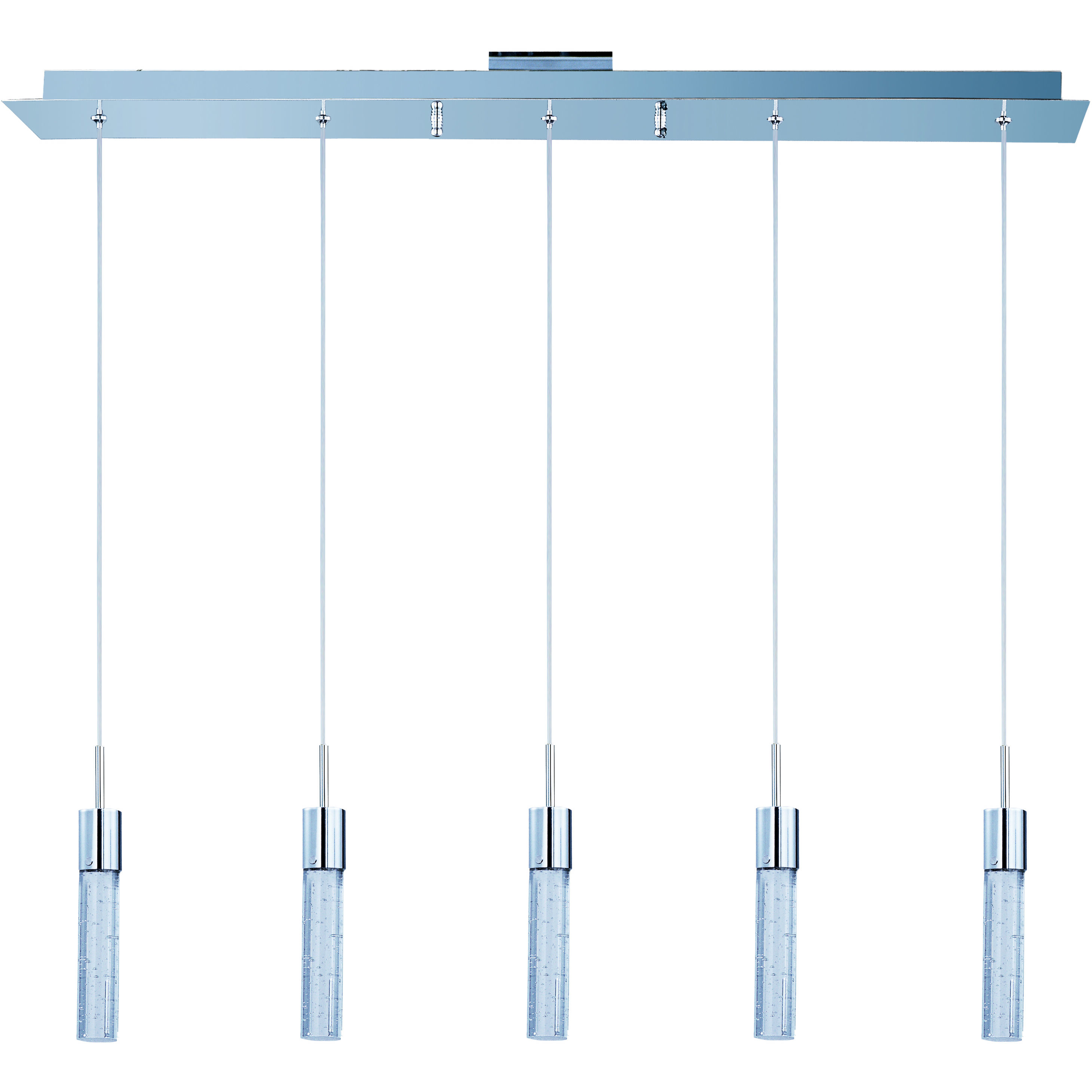 Fizz IV LED 39 inch Polished Chrome Linear Pendant Ceiling Light