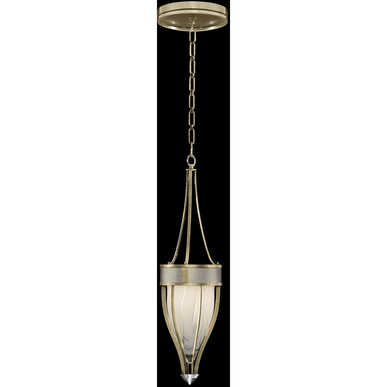 Mirage 1 Light 7.5 inch Gold Pendant Ceiling Light