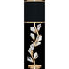 Foret 36 inch 100.00 watt Gold Console Lamp Portable Light in Black Fabric