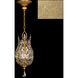 Crystal Laurel 3 Light 11 inch Gold Pendant Ceiling Light