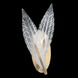 Plume Wall Sconce Wall Light in Gold, White Feathers Studio Glass