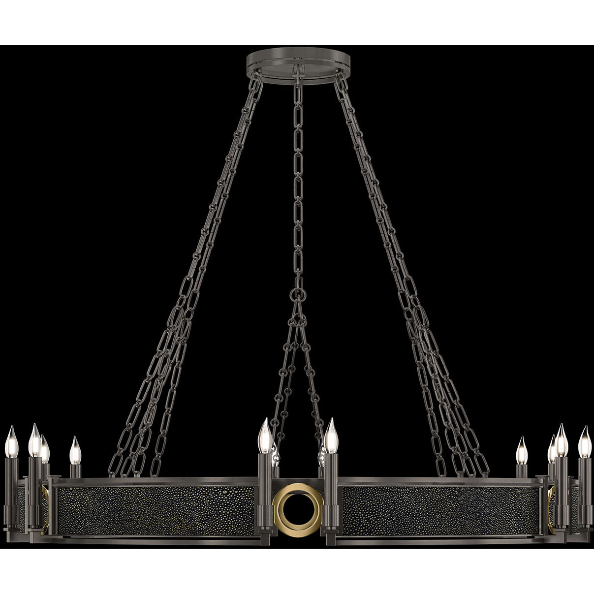 Mirage 12 Light 49.75 inch Black Chandelier Ceiling Light