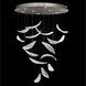Elevate 8 Light 32 inch Silver Leaf Pendant Ceiling Light in Dichroic Plumes Studio Glass
