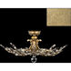 Crystal Laurel 5 Light 28 inch Gold Leaf Semi-Flush Mount Ceiling Light