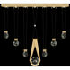 Aria 14 Light 60 inch Gold Pendant Ceiling Light