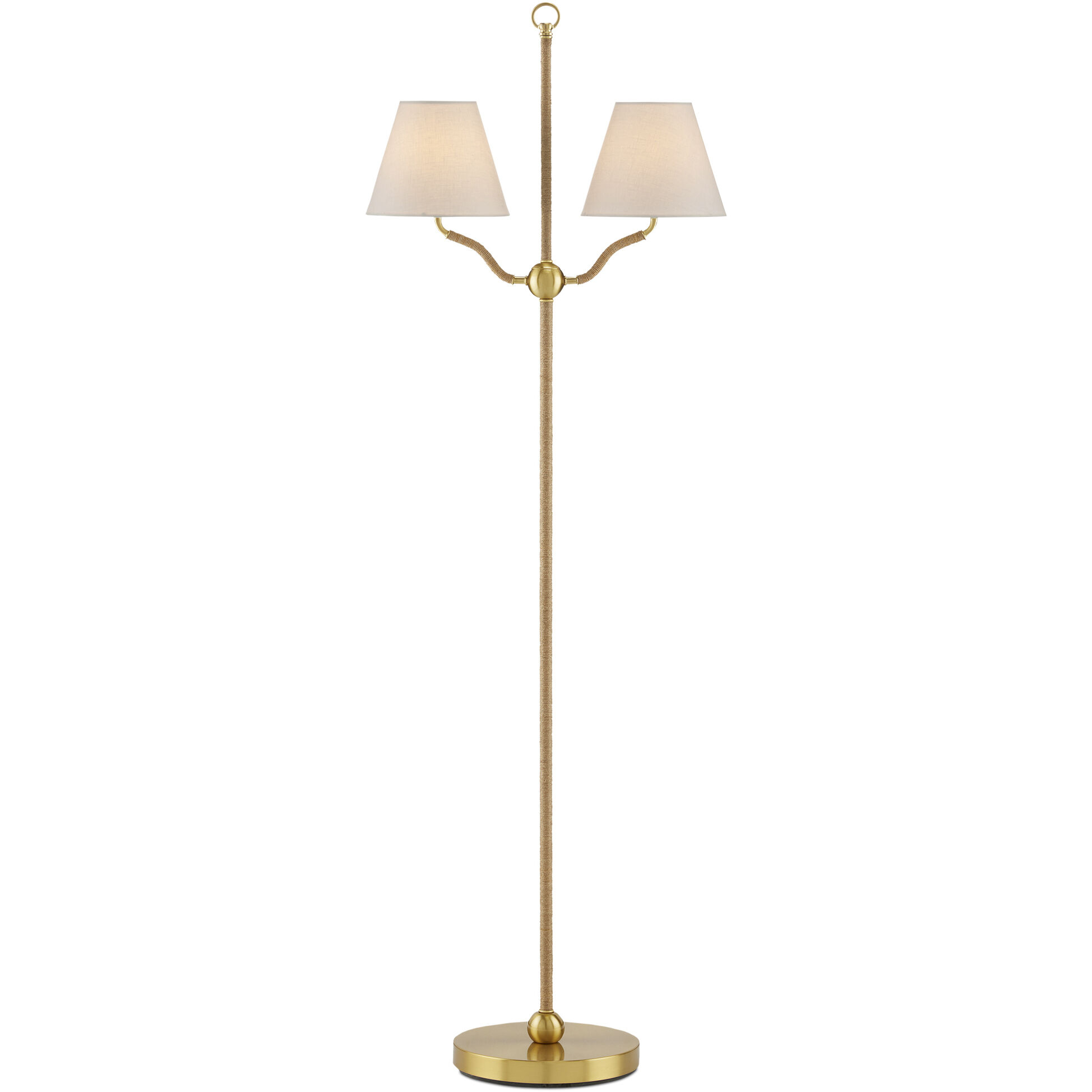 Sirocco 56 inch 60 watt Antique Brass Floor Lamp Portable Light