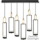 Delphi LED 48 inch Black Pendant Ceiling Light in Down