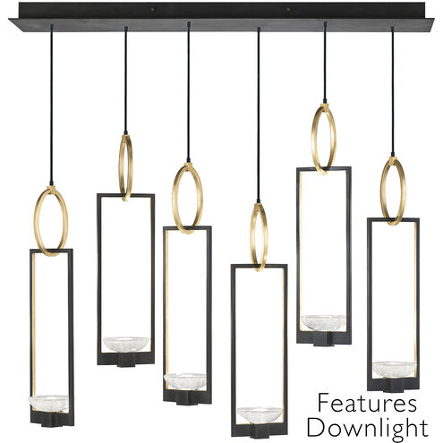 Delphi LED 48 inch Black Pendant Ceiling Light in Down