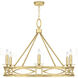 Cienfuegos 6 Light 37.5 inch Gold Chandelier Ceiling Light