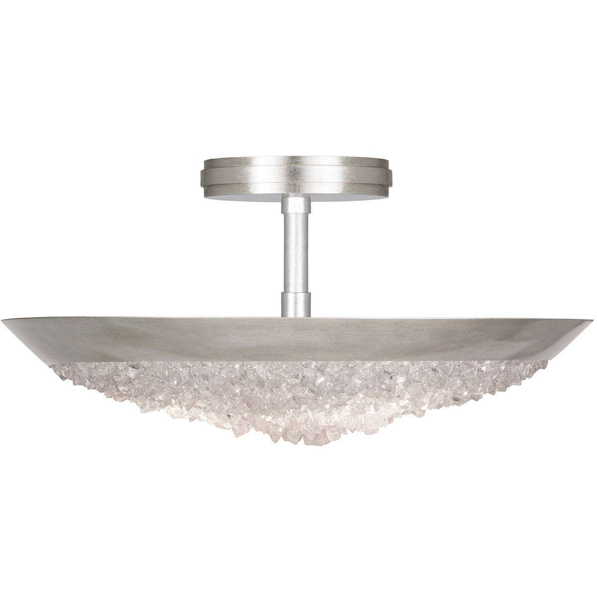 Arctic Halo 3 Light 20 inch Silver Semi-Flush Mount Ceiling Light