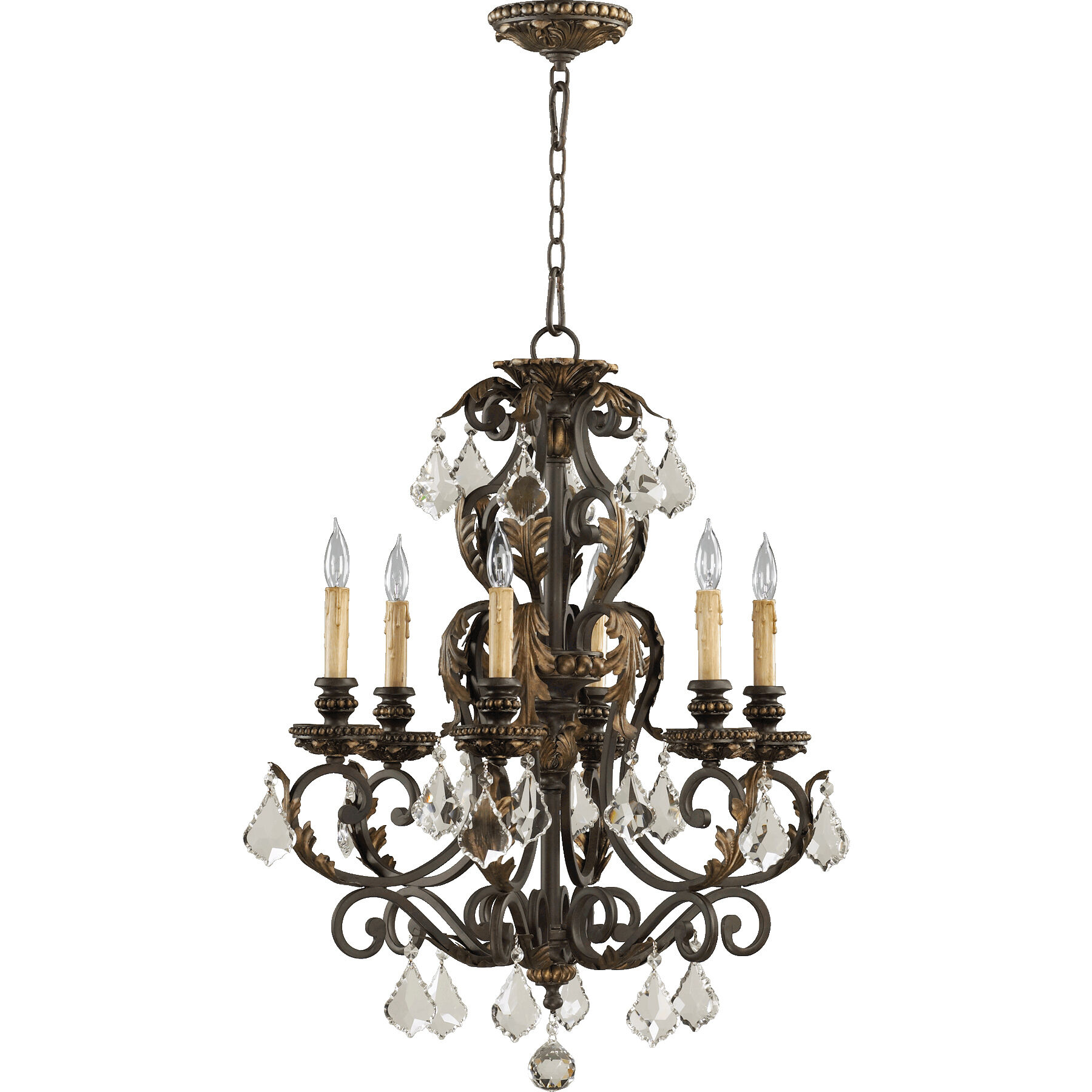 Rio Salado 6 Light 24 inch Toasted Sienna With Mystic Silver Chandelier Ceiling Light
