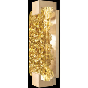 Terra 2 Light 6 inch Gold ADA Sconce Wall Light in Antique Gold Leaf Studio Glass