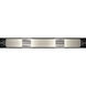 Bond 4 Light 48 inch Silver Bath Vanity Light Wall Light in Diamond Blanket Studio Glass