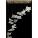 Elevate LED 54 inch Gold Leaf Pendant Ceiling Light in Frozen Pages Studio Glass