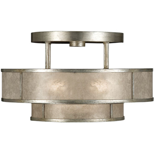 Singapore Moderne 3 Light 24 inch Silver Semi-Flush Mount Ceiling Light
