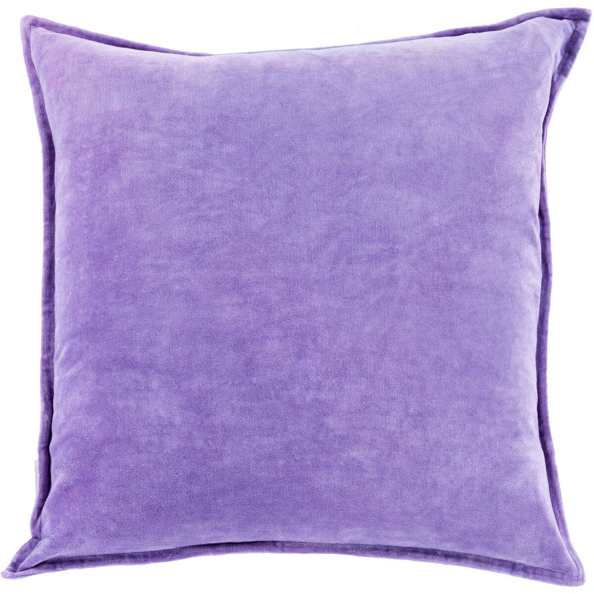 Cotton Velvet 18 X 18 inch Violet Throw Pillow