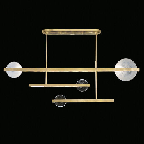 Selene 8 Light 66.5 inch Gold and Clear Pendant Ceiling Light