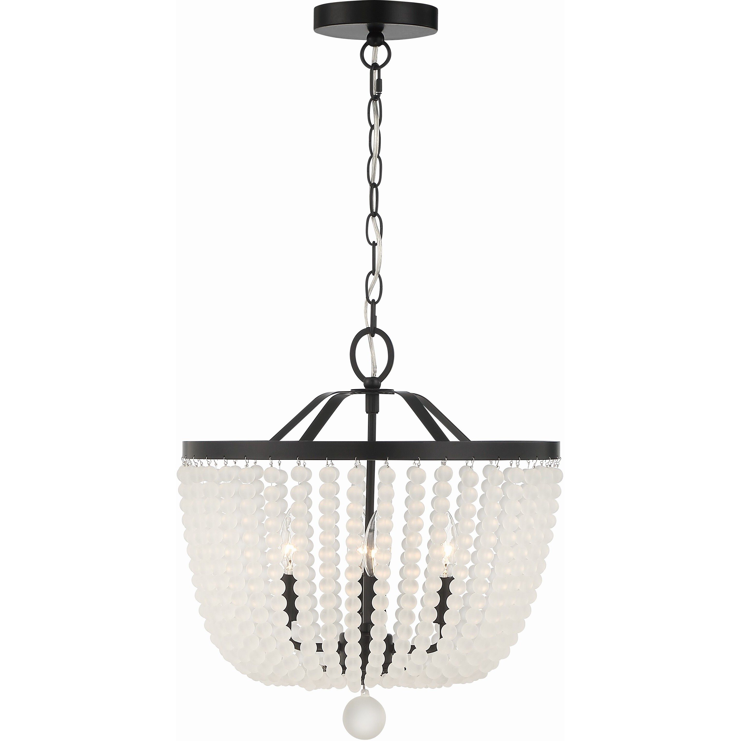 Rylee 4 Light 16.5 inch Matte Black Mini Chandelier Ceiling Light