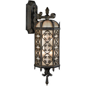 Costa del Sol 3 Light 33 inch Wrought Iron Outdoor Wall Mount 