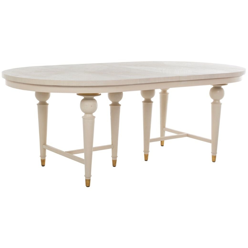 Rosemary 82.5 X 43 inch Cerused White / Stained Gold Dining Table