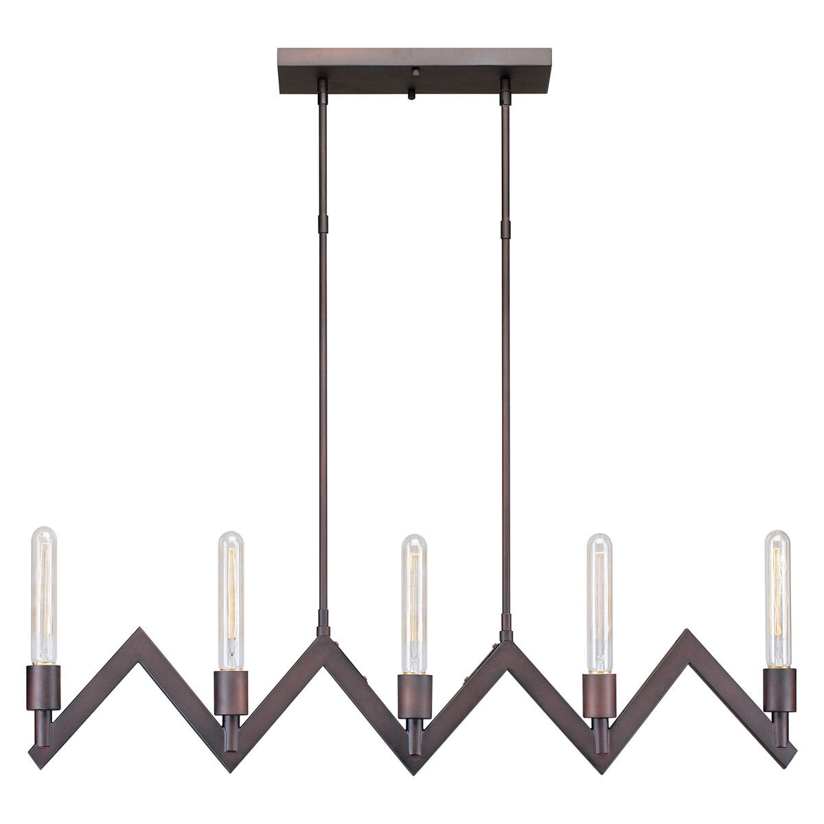 Signature 5 Light 35.5 inch Antique Bronze Island Pendant Ceiling Light